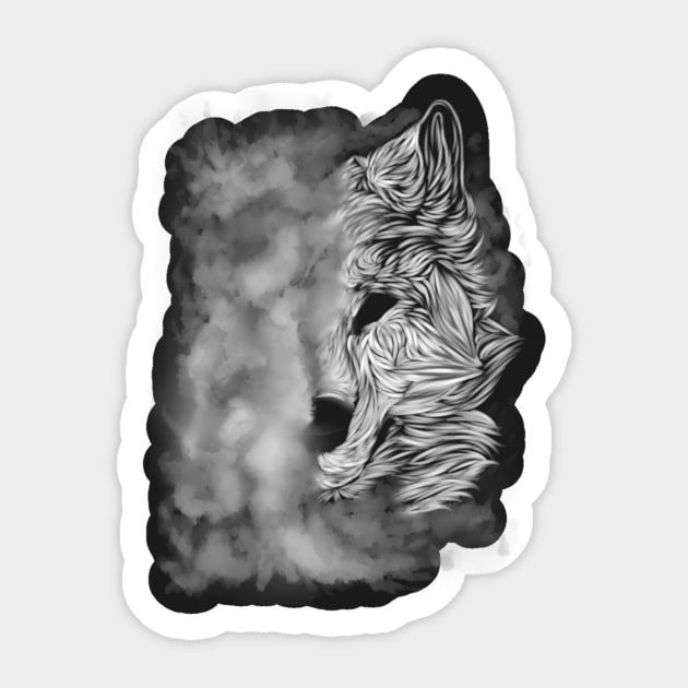 \\SMOKEY WOLF// Sticker by StudDesigns